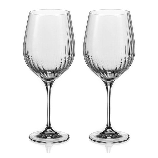 Diamante Mirage Collection Red Wine Glasses - Set of 2