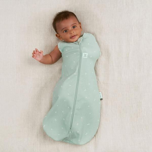 Organic Summer Cocoon Swaddle Sleeping Bag - Sage - 0.2 TOG