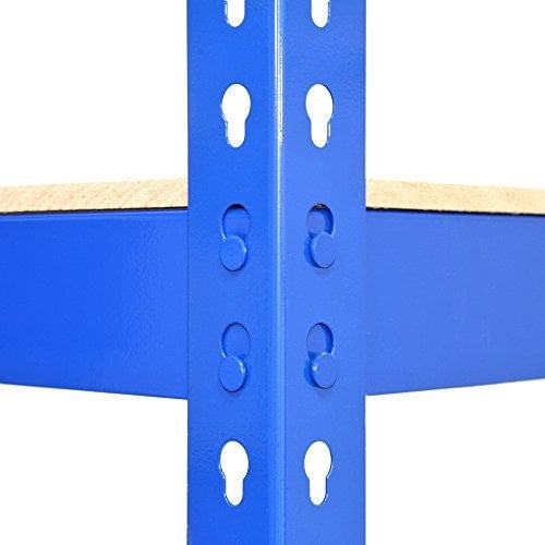 Monster Racking 2 x T-RAX Blue Metal Racking Units 75cm x 150cm x 30cm with Free Bay Connectors