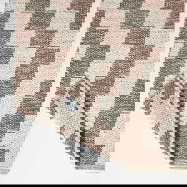 HOMESCAPES Malina Brown & Natural Kilim Cotton Rug