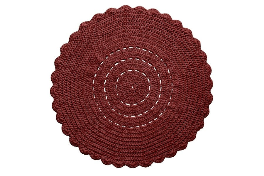 Doily rug TERRACOTTA - Zuri House