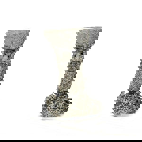 Small Adorable Squirrel And Nut Design Stonecast Bird Bath