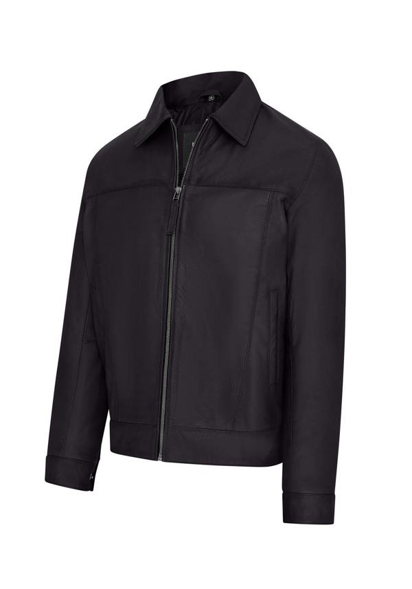Infinity Leather Mens Retro Classic Leather Harrington Biker Jacket - Drammen