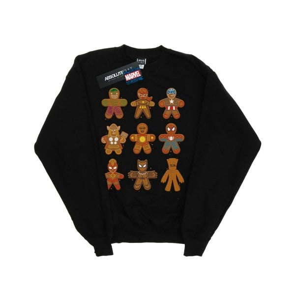 Marvel Boys Avengers Christmas Gingerbread Sweatshirt - Black