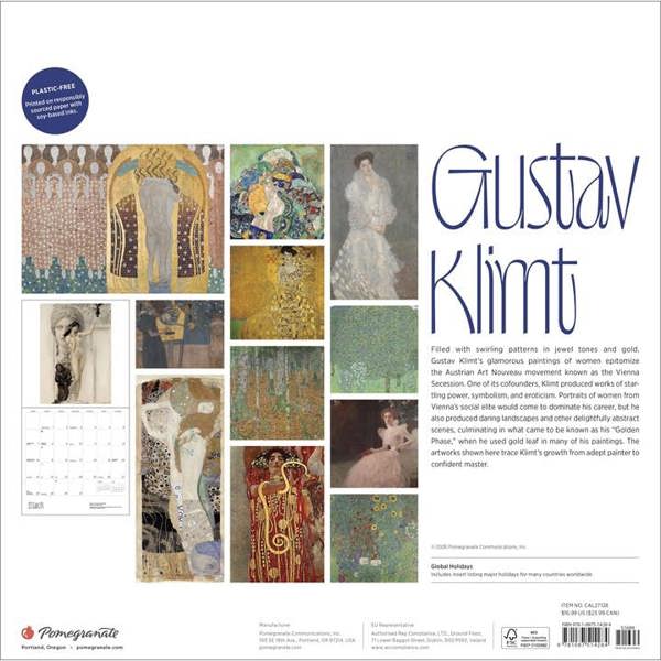 Gustav Klimt Calendar 2027, Wall Calendars, Month To View, Art, Gift