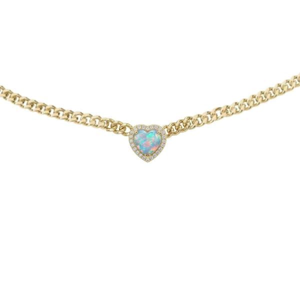 Close-up of 14k gold PVD plated 316L stainless steel chain showing high-polish finish and authentic gold tone. Fire opal