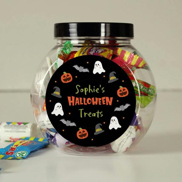 Personalised Halloween Sweets Jar - lifestyle shot