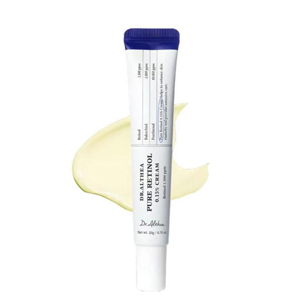 Dr. Althea Pure Retinol 0.15% Cream – 20g Korean night treatment with Pure Retinol, Adenosine, and Tocopherol available at Atelier De Glow UK.