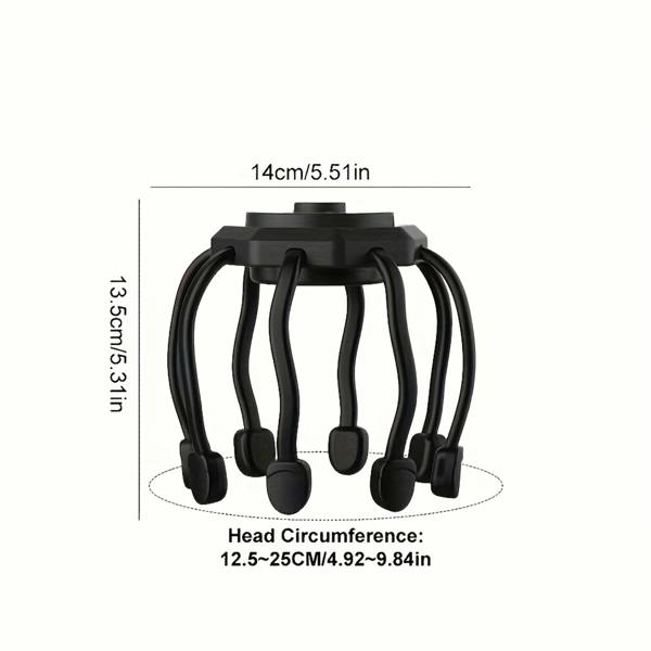 Dragodirect 8 Finger Electric Head Massager USB Rechargeable 3 Modes
