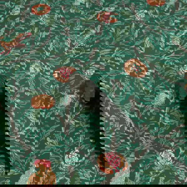 William Morris At Home Bird & Pomegranate Wallpaper | Deep Green