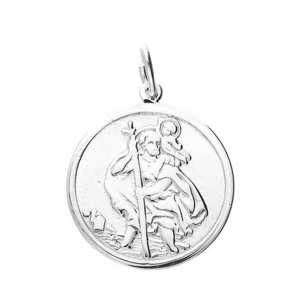 Sarah Layton 21mm Round St Christoper Pendant - Sterling Silver