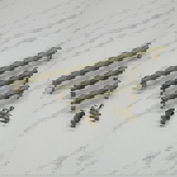 Antique brass reeded handles in multiple sizes