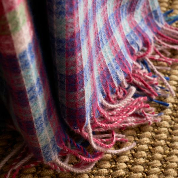 Sophie Robinson Darling Waffle Check Blanket Throw Bright