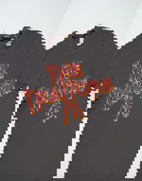 The Traitors Mens Black Logo Short Sleeve Long Leg Pyjama Set