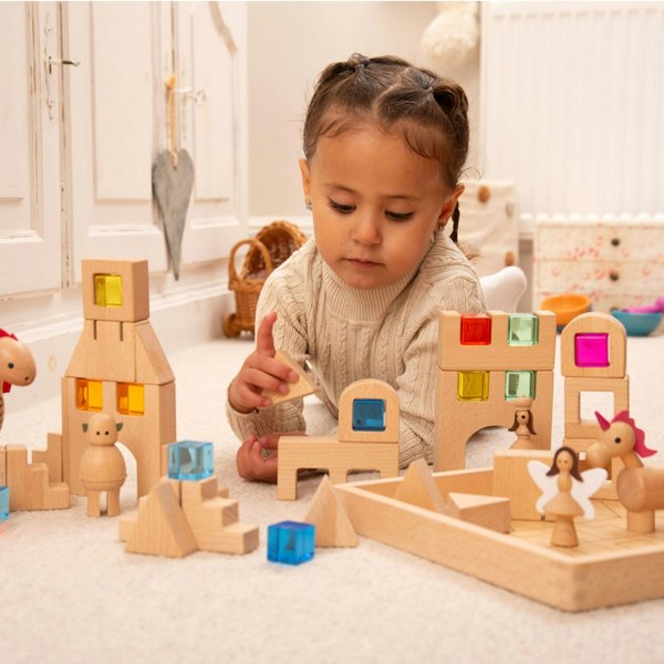 tickit Wooden Building Gem Blocks