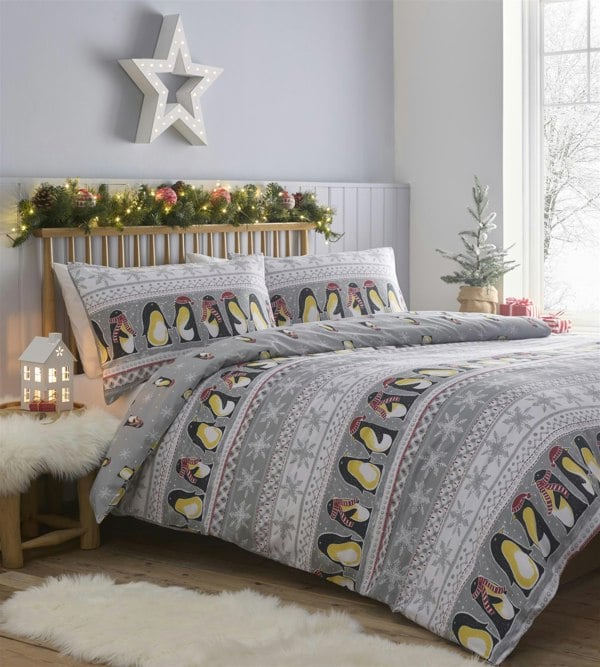 Charlotte Thomas Penguin Christmas Duvet Cover Set