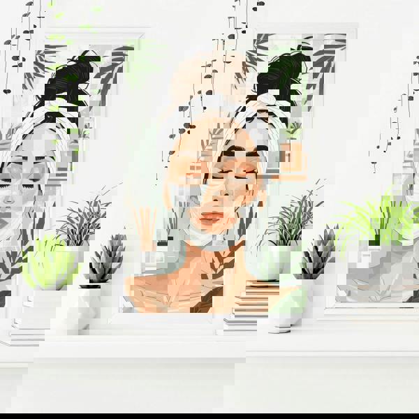 Bathroom Wall Decor Framed | Set of 3 Boho Women Wall art Prints