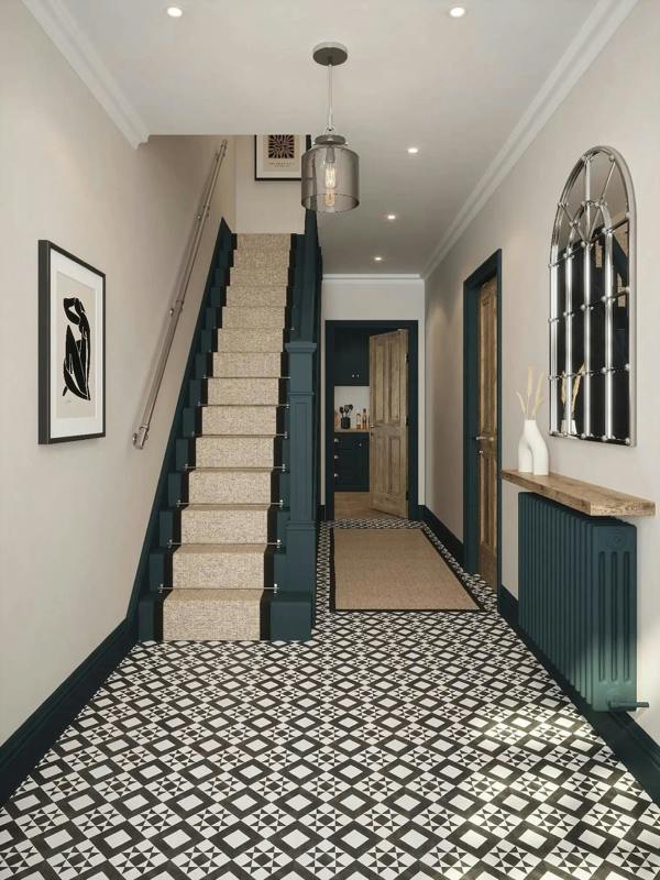 Harbury Brushed Silver Straight Flight Handrail — Handrails Direct 40mm Handrail Straight Run — by Handrails Direct, Straight Flight