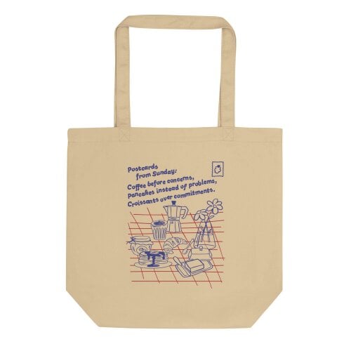 Anchor & Crew GUSTATORY Originals Postcards From Sunday Recycled Cotton Tote Bag