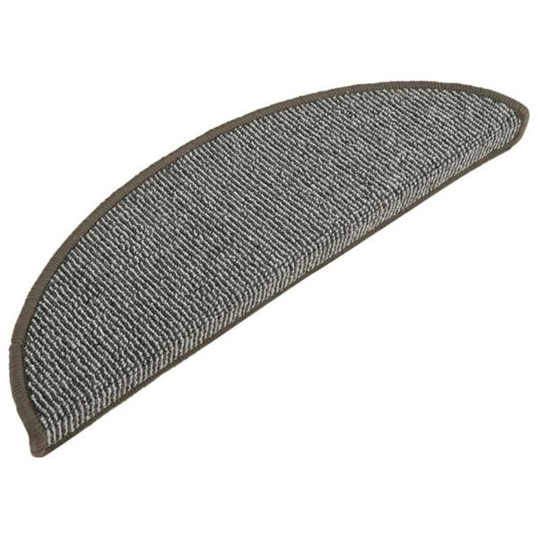Berkfield Carpet Stair Treads 15 pcs Grey 56x17x3 cm