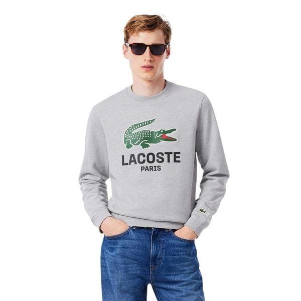 Lacoste Mens Cotton Sweatshirt - Grey - 