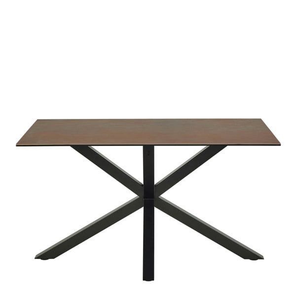 Furniture To Go Heaven Dining Table with Ceramic Rusty Brown Top 135cm