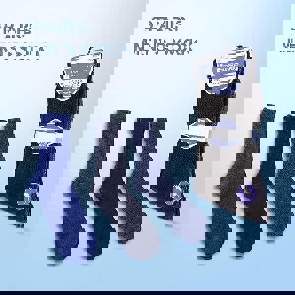 KAV Extra Wide Comfort Fit Diabetic Socks for Swollen Legs, Men and Women Foot Care UK 7-11 Cotton Rich Gentle, Multicolour (Pack of 9)