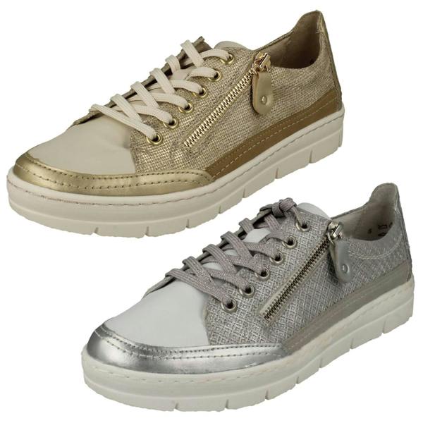 Remonte Ladies Remonte Casual Lace Up/ Zip Fastening Shoes With Removable Insoles D5826