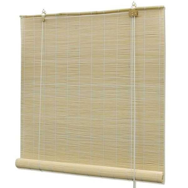 Berkfield Natural Bamboo Roller Blinds 120 x 160 cm
