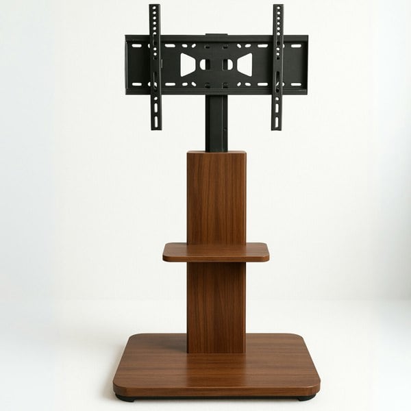 BMBO 2 Tier Adjustable TV Floor Stand With 2 Shelves