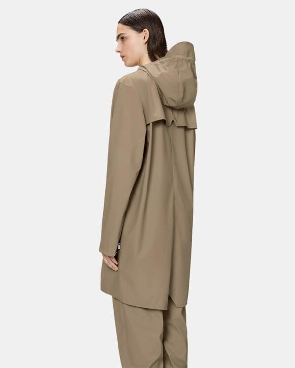 Rains Long Unisex Jacket - 133 Beige