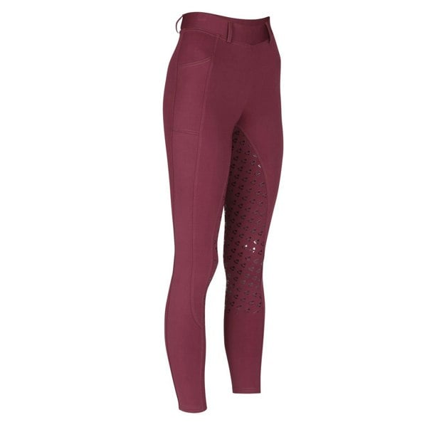 Aubrion Womens/Ladies Albany Horse Riding Tights - Black Cherry