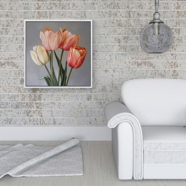 Warren Reed Spring Tulips Framed Canvas