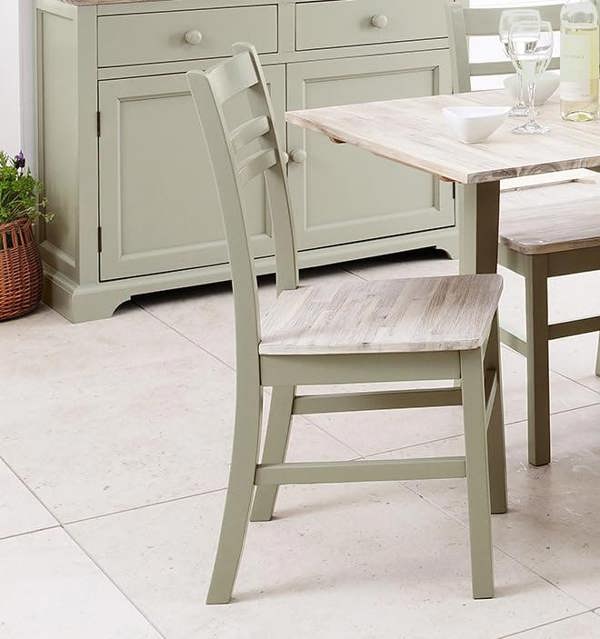 Statement Furniture Florence Wooden Chair Country Style with Acacia Wood Seat