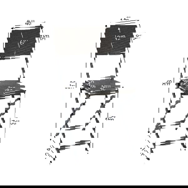 Set of 2 Outdoor Rattan Plastic Folding Chairs for Parties Events and More Garden Dining Sets Living and Home