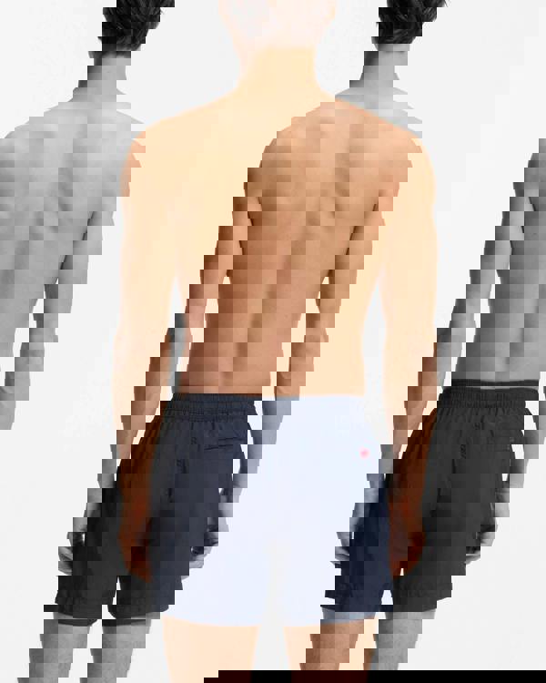 HUGO Dominica Mens Quick-Drying Swim Shorts In Recycled Material With Logo - Navy 410