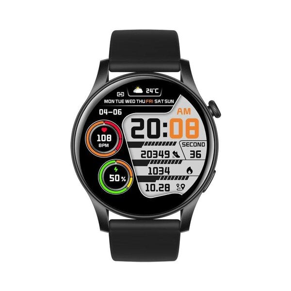 Karen M Smartwatch 1.43" AMOLED Display, Steel Case, Bluetooth, Heart Rate, Voice Assistant, iOS & Android