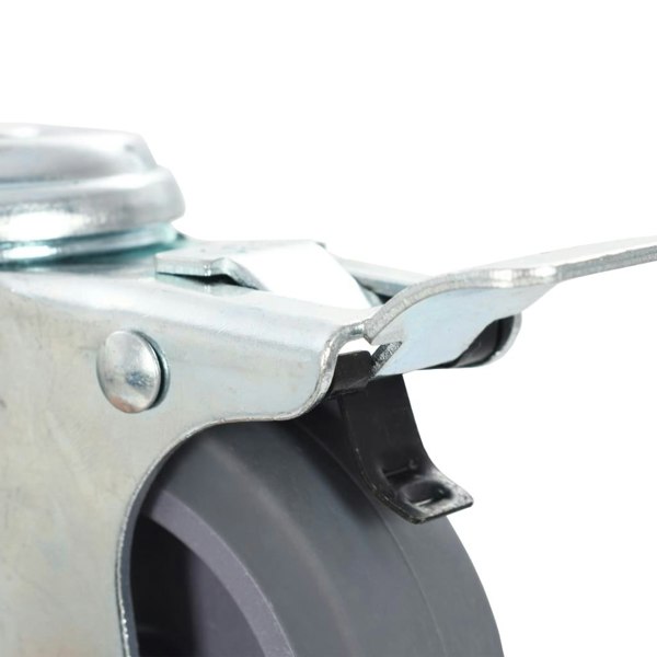 Berkfield Bolt Hole Swivel Casters with Double Brakes 4 pcs 75 mm