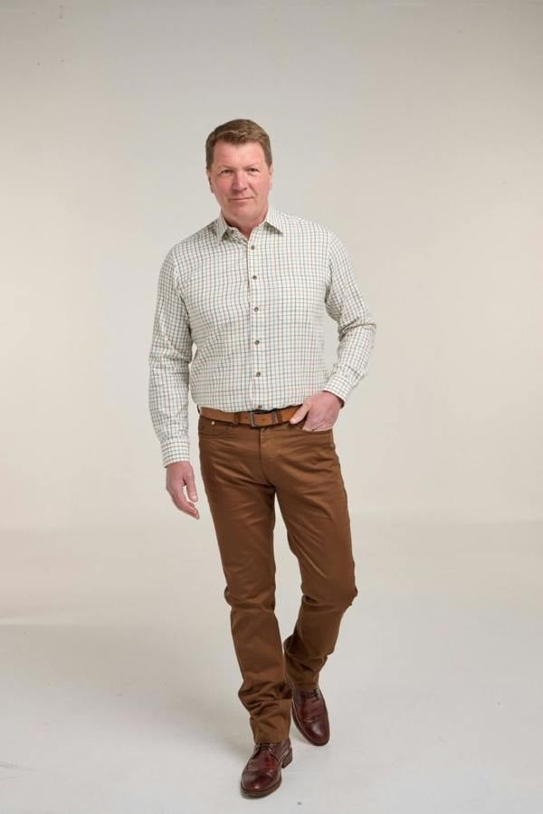 Hunter Green Tattersall Check Warm Handle Shirt