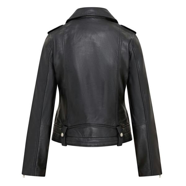 Infinity Leather Womens Black Leather Brando Jacket - Chennai