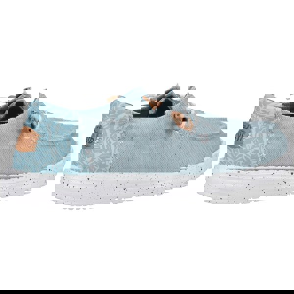 HEYDUDE Wendy Heathered Slub Tropical Shoes - Blue