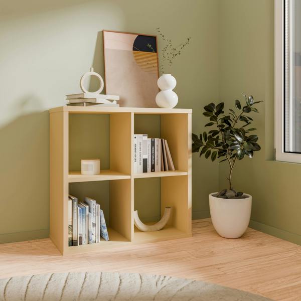 Furniture To Go Mauro 2x2 Storage Unit in Yellow