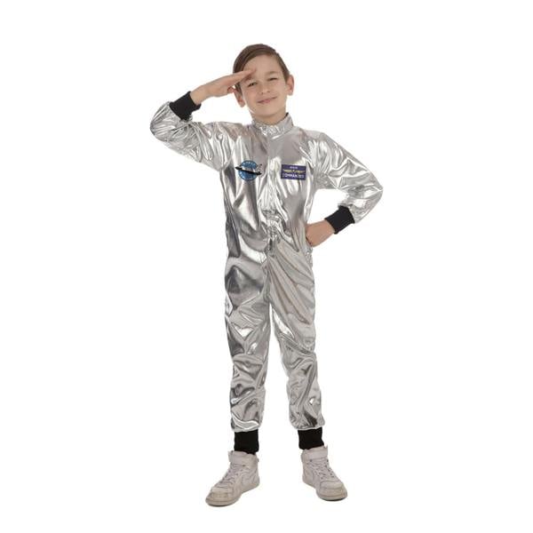 Bristol Novelty Childrens/Kids Astronaut Jumpsuit Costume - Silver/Black/Blue - 