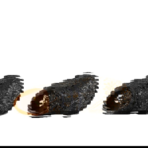 Embassy London Laviva - Black Gold - Women's wide fitted leather ankle boot with rubber soles