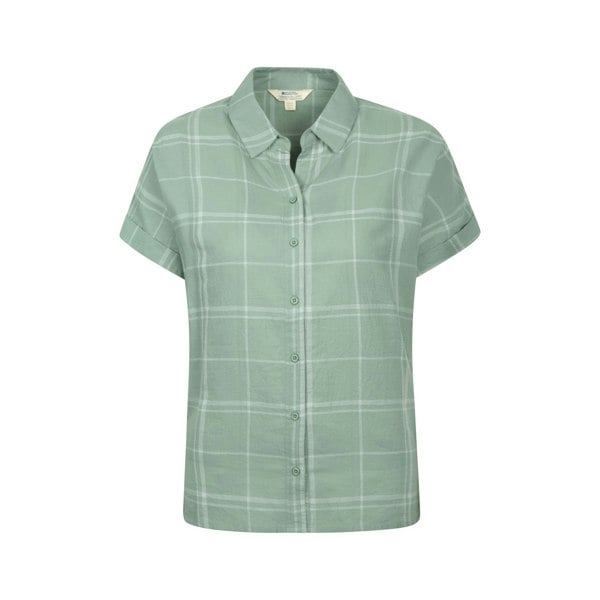 Mountain Warehouse Women's Palm Checked Relaxed Fit Shirt - Khaki
