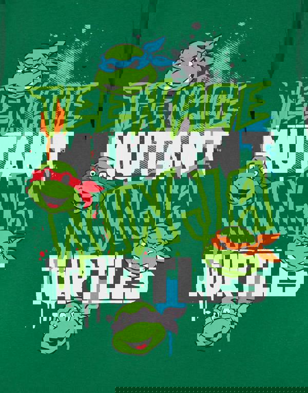 Teenage Mutant Ninja Turtles Boys Green Stacked Text Long Sleeved T-Shirt