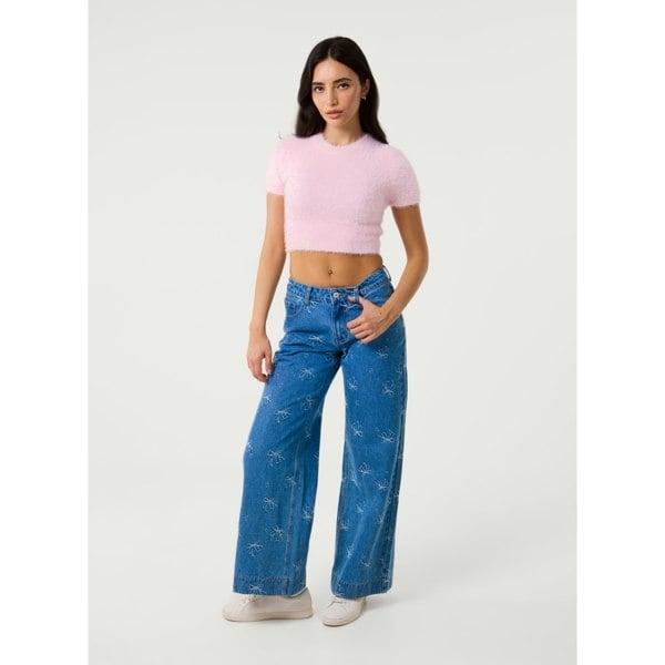 Pink Vanilla Ribbon Bow Jeans
