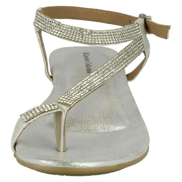 Leather Collection Ladies Leather Collection Y Strap Toe Loop Sandals