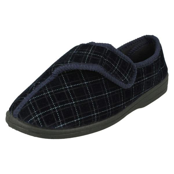 Spot On Mens Spot On Hook & Loop Slippers MVSN