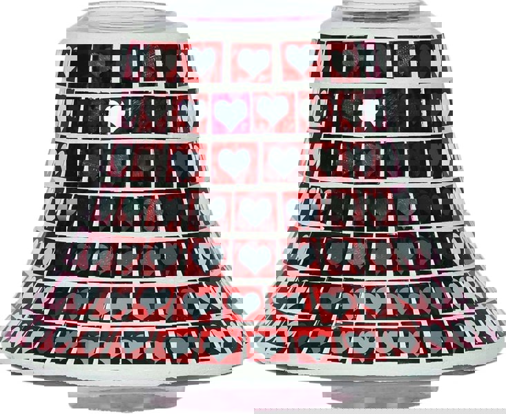 Village Candles Red Heart Candle Jar Shade 16cm